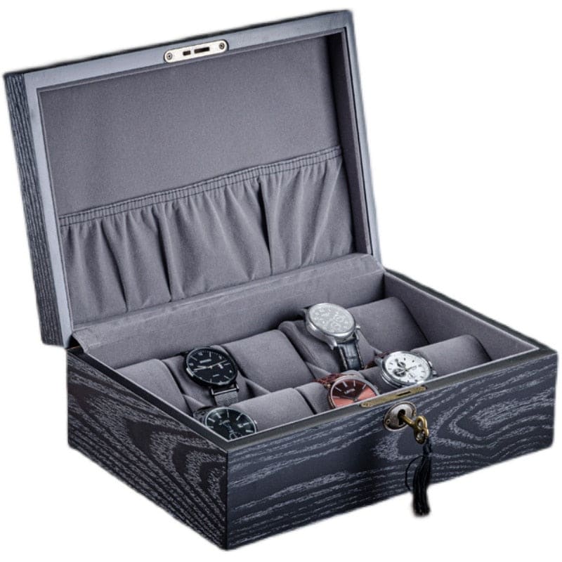 Boîte Rangement Montres En Palissandre – 10 Emplacements Avec Coussins Amovibles